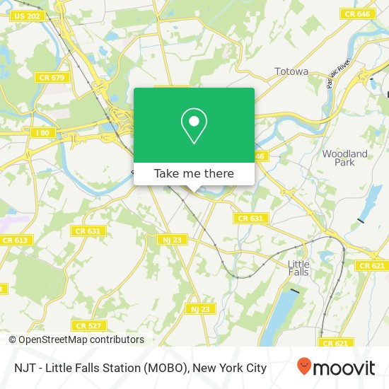 NJT - Little Falls Station (MOBO) map