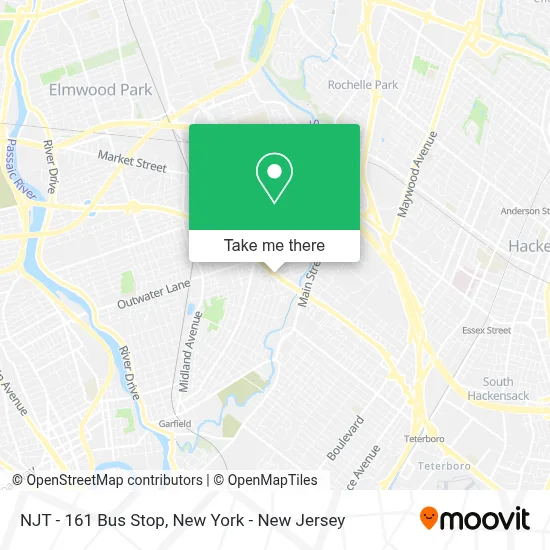 NJT - 161 Bus Stop map