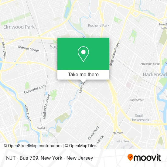 NJT - Bus 709 map