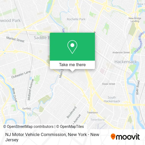 NJ Motor Vehicle Commission map