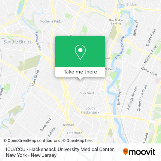 Mapa de ICU / CCU - Hackensack University Medical Center