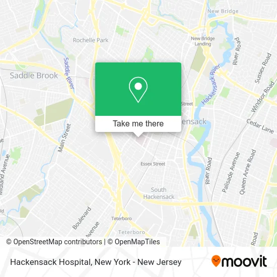 Hackensack Hospital map