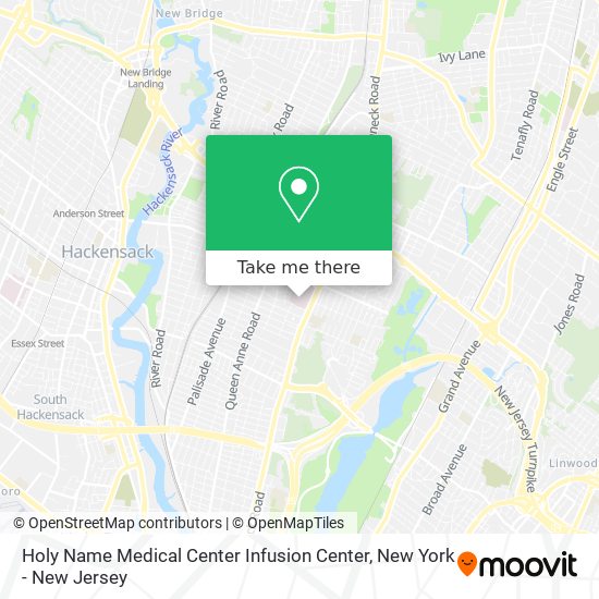 Mapa de Holy Name Medical Center Infusion Center