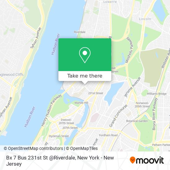 Bx 7 Bus 231st St @Riverdale map