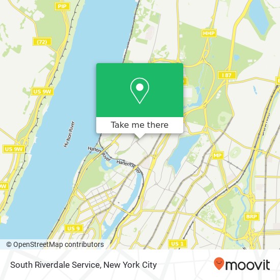 South Riverdale Service map