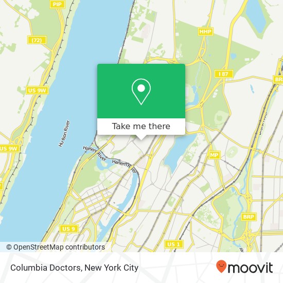 Mapa de Columbia Doctors