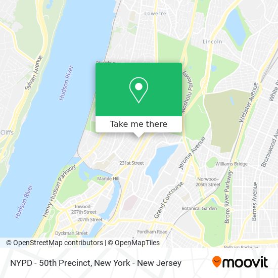 NYPD - 50th Precinct map