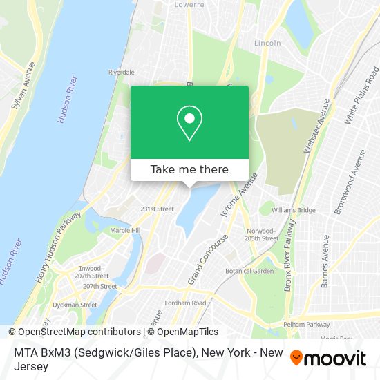 MTA BxM3 (Sedgwick / Giles Place) map