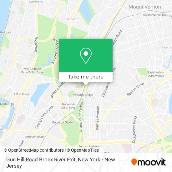 Gun Hill Road Bronx River Exit map