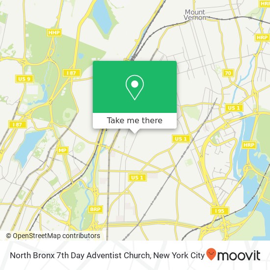 North Bronx 7th Day Adventist Church map