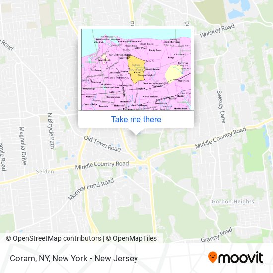 Mapa de Coram, NY
