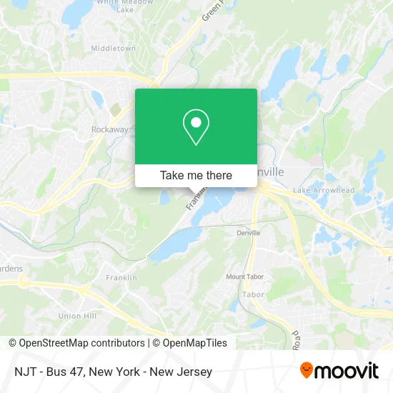 Mapa de NJT - Bus 47