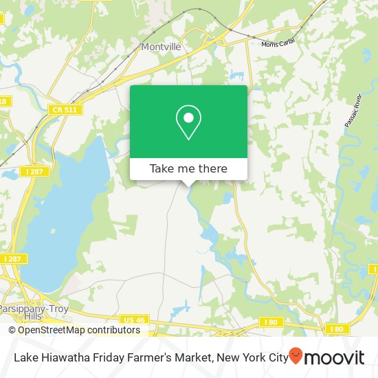 Lake Hiawatha Friday Farmer's Market map