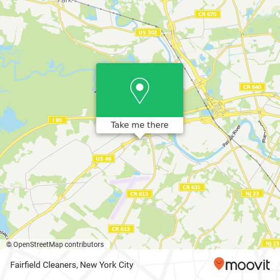 Fairfield Cleaners map