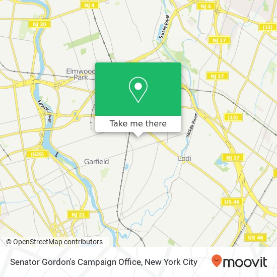 Senator Gordon's Campaign Office map