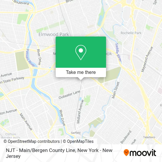 NJT - Main/Bergen County Line map