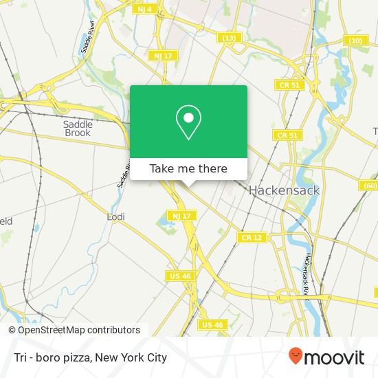 Tri - boro pizza map