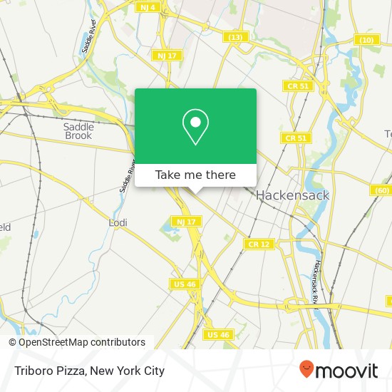 Mapa de Triboro Pizza