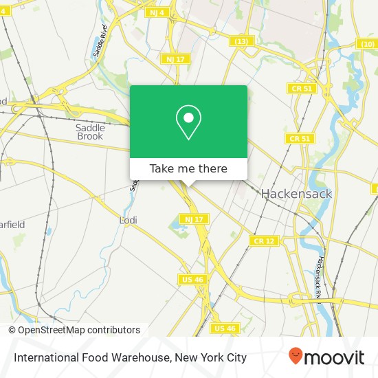 Mapa de International Food Warehouse