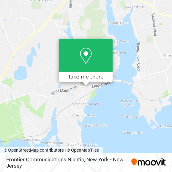 Frontier Communications Niantic map