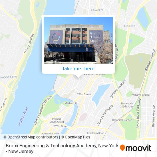 Mapa de Bronx Engineering & Technology Academy