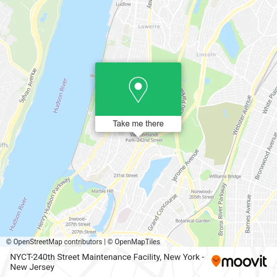 NYCT-240th Street Maintenance Facility map