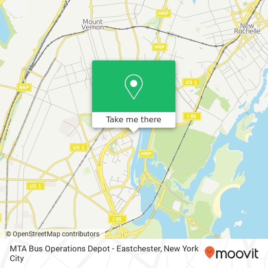 MTA Bus Operations Depot - Eastchester map