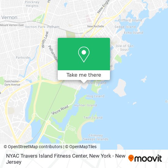 Mapa de NYAC Travers Island Fitness Center