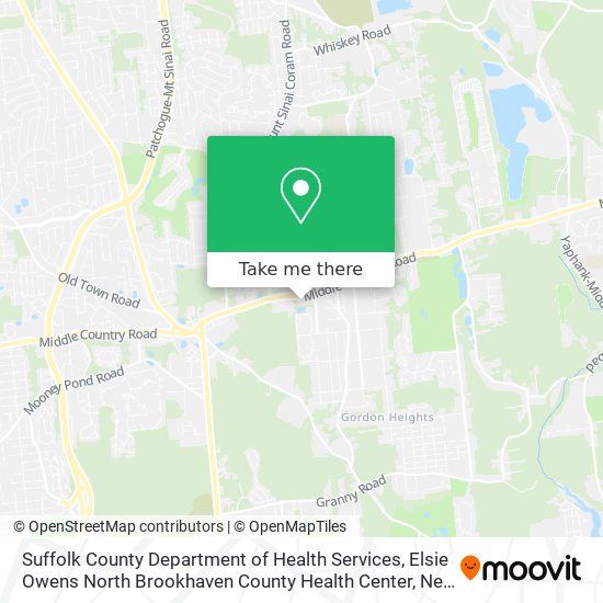 Suffolk County Department of Health Services, Elsie Owens North Brookhaven County Health Center map