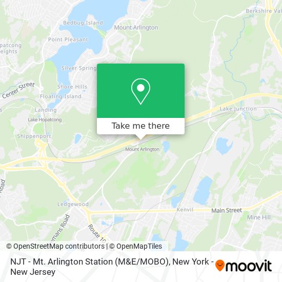 Mapa de NJT - Mt. Arlington Station (M&E / MOBO)