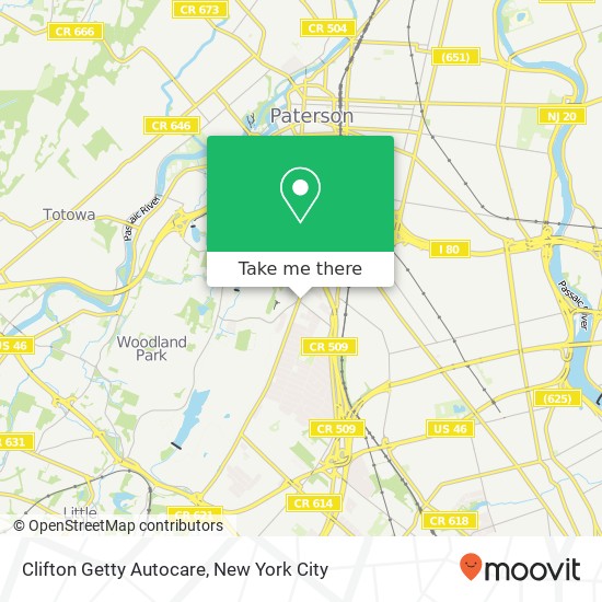 Mapa de Clifton Getty Autocare
