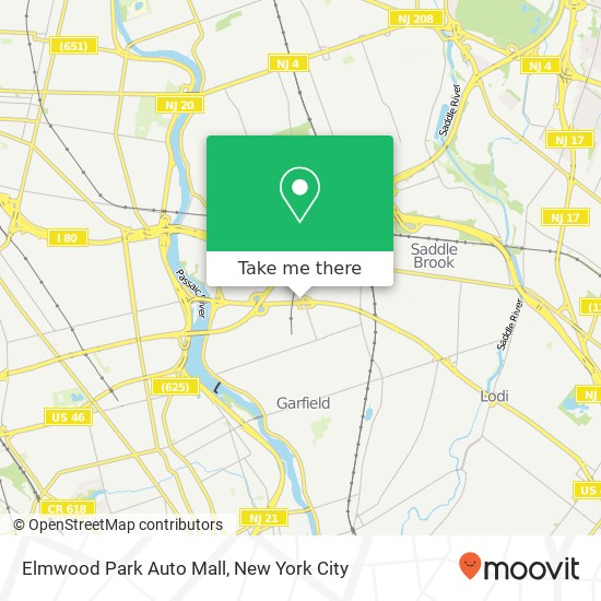 Mapa de Elmwood Park Auto Mall