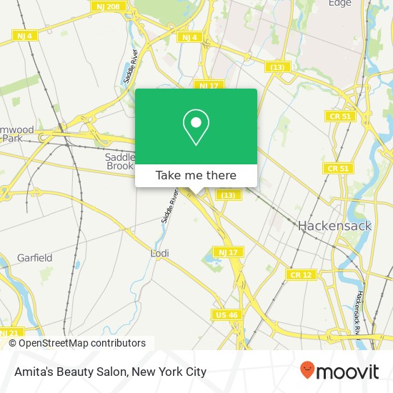 Amita's Beauty Salon map