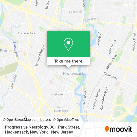 Progressive Neurology, 381 Park Street, Hackensack map