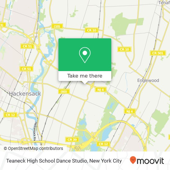 Teaneck High School Dance Studio map