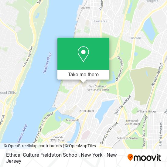 Ethical Culture Fieldston School map