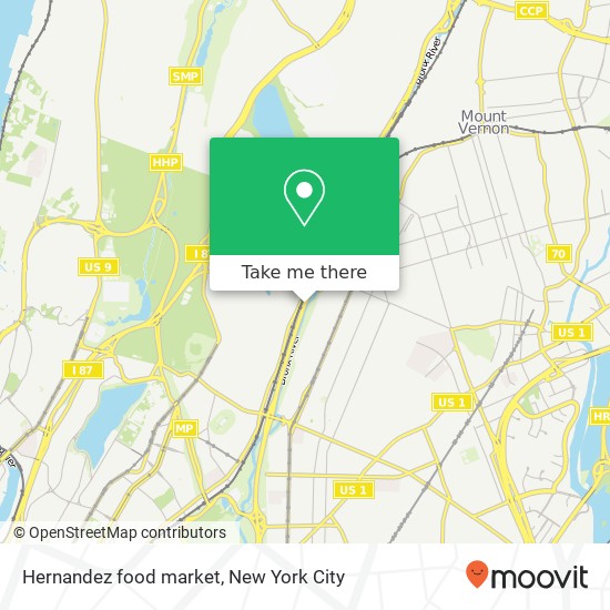 Mapa de Hernandez food market
