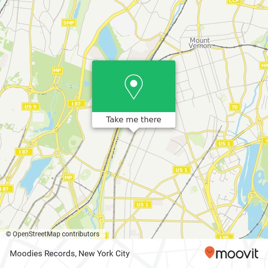 Mapa de Moodies Records