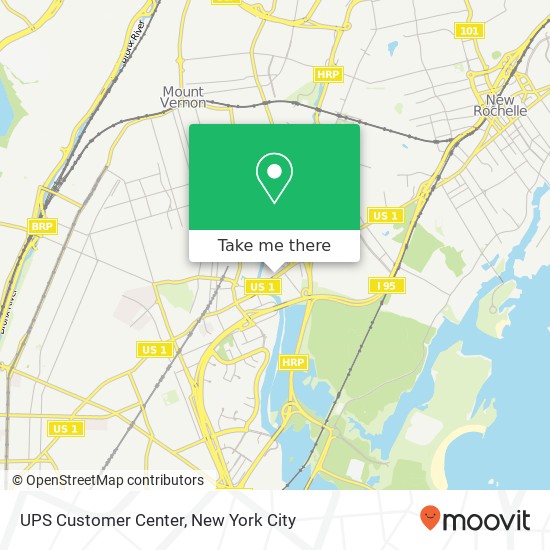 UPS Customer Center map
