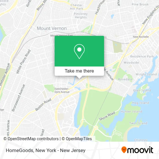 HomeGoods map