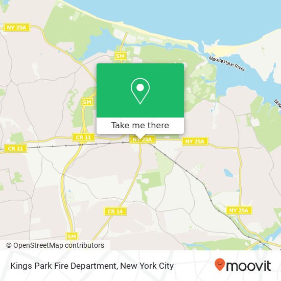 Kings Park Fire Department map