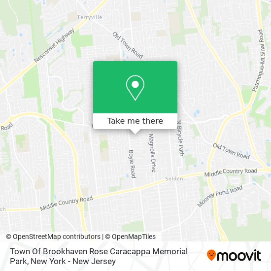 Town Of Brookhaven Rose Caracappa Memorial Park map