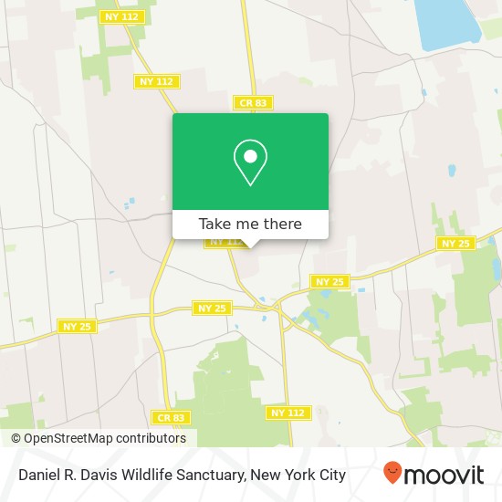 Mapa de Daniel R. Davis  Wildlife Sanctuary