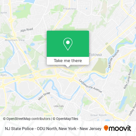 Mapa de NJ State Police - ODU North