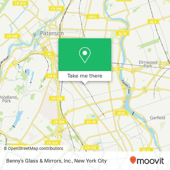 Benny's Glass & Mirrors, Inc. map