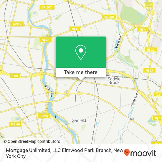 Mapa de Mortgage Unlimited, LLC Elmwood Park Branch