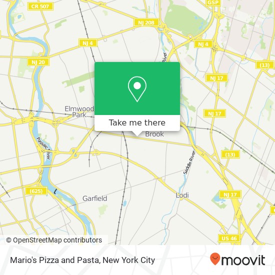 Mapa de Mario's Pizza and Pasta