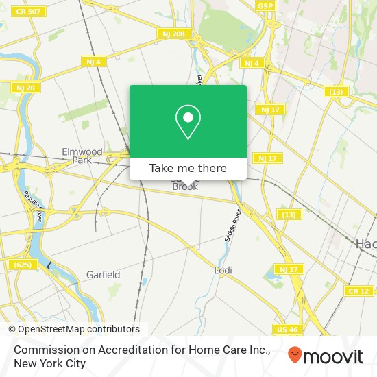 Commission on Accreditation for Home Care Inc. map