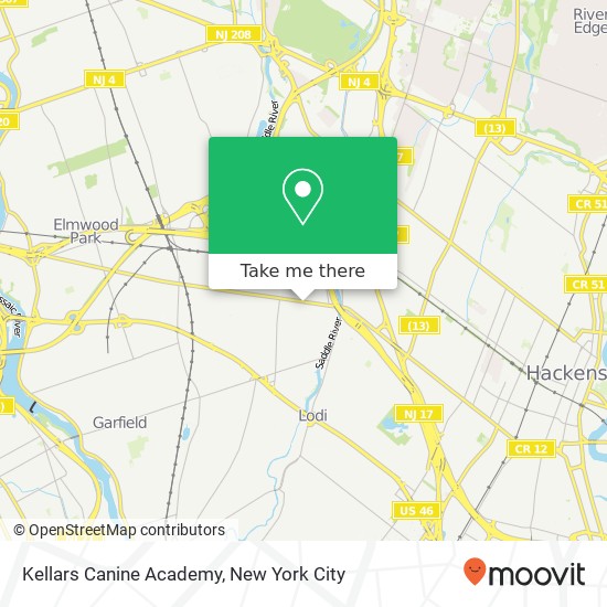 Mapa de Kellars Canine Academy