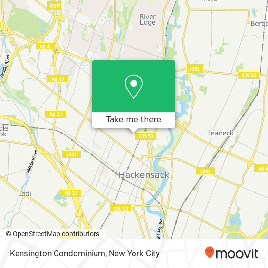 Mapa de Kensington Condominium